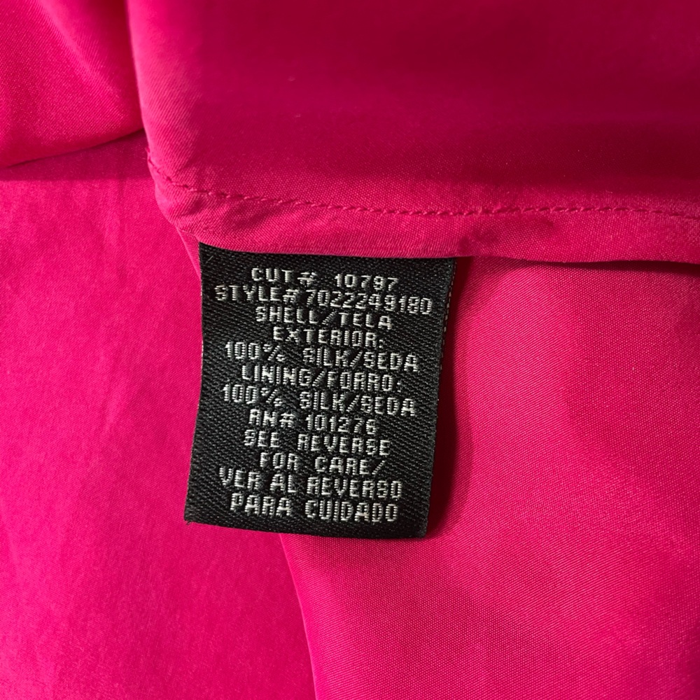 ECI New York 100% Silk Magenta Pink Lace Slip Dress - Sz 8 💚🎀 - Picture 13 of 13